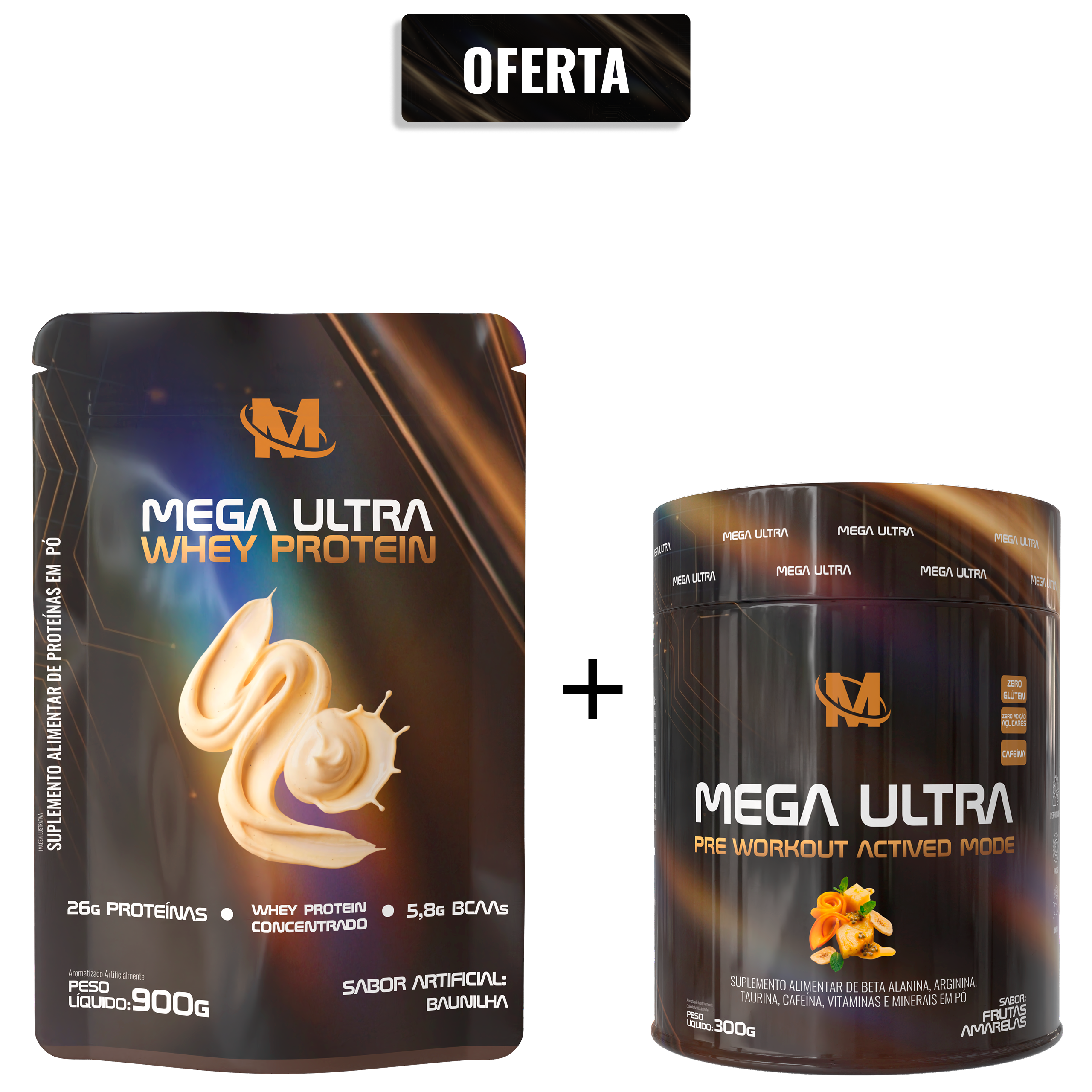 OFERTA - Whey + Pré Treino